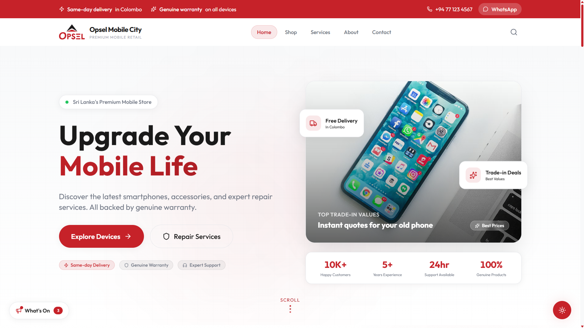 Opsel Mobile City e-commerce prototype